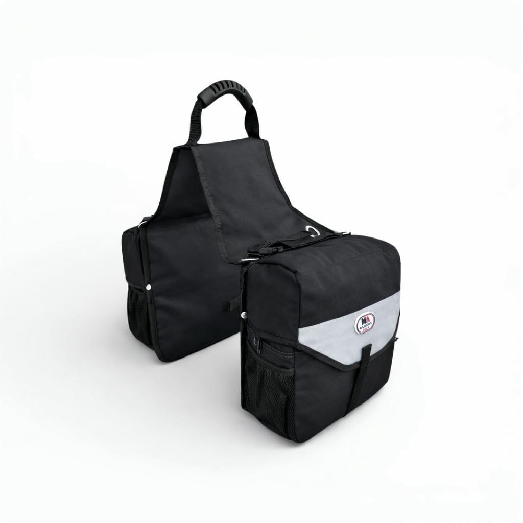 4-Piece Nylon Saddle Bag Set with Horn Bag, Cantle Bag & Pommel Bag I5660
