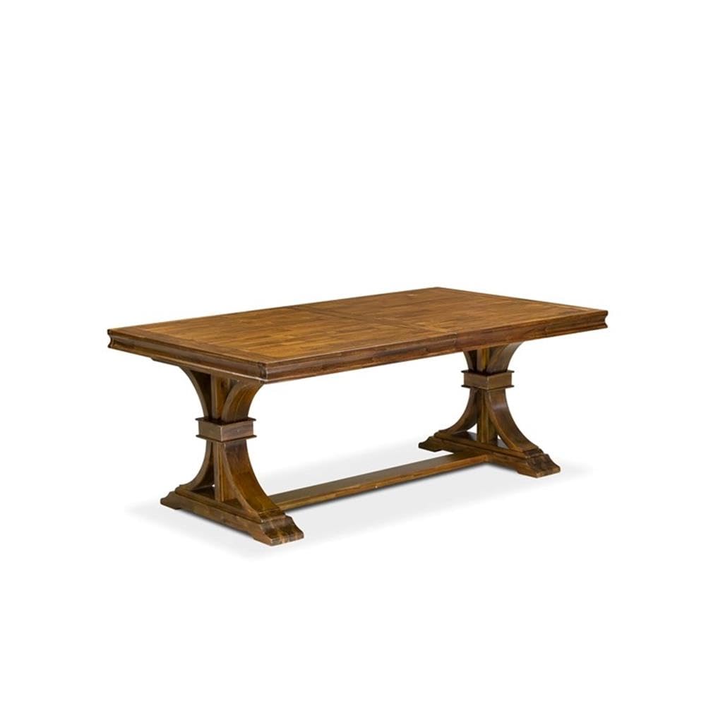 9-Piece Acacia Wood Dining Table Set with 8 Chairs B9406