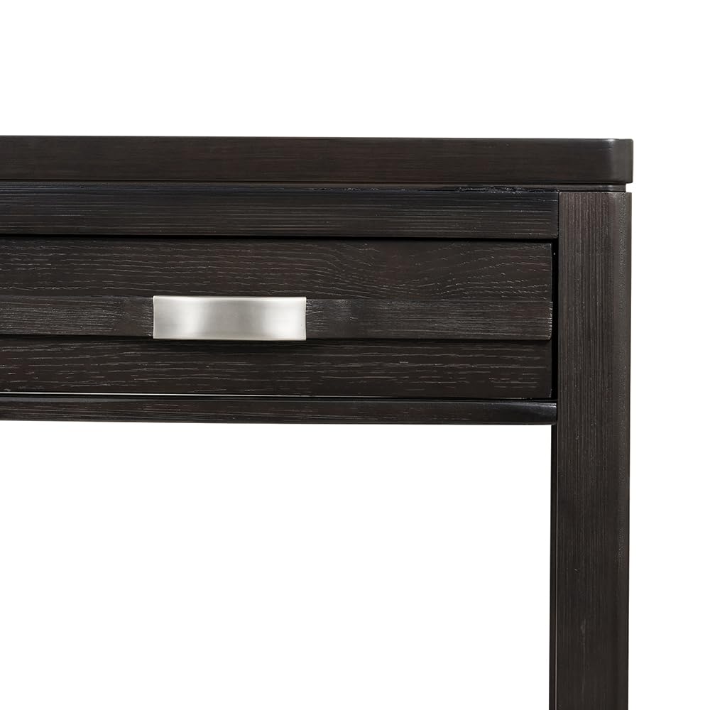 Two-Drawer Console Table with Metal Detailing and Oak Veneer Y197479