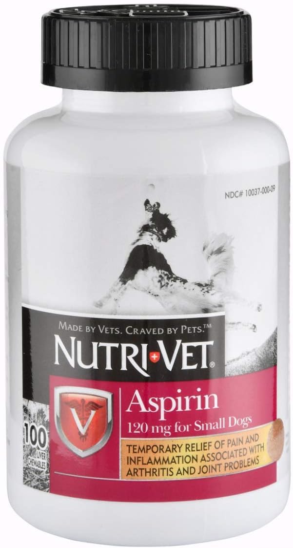 Aspirin 120mg Liver Chewables for Small Dogs 100 count 3 Pack F9919