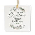 Ceramic 3-inch Square-Shaped Ornament R7122