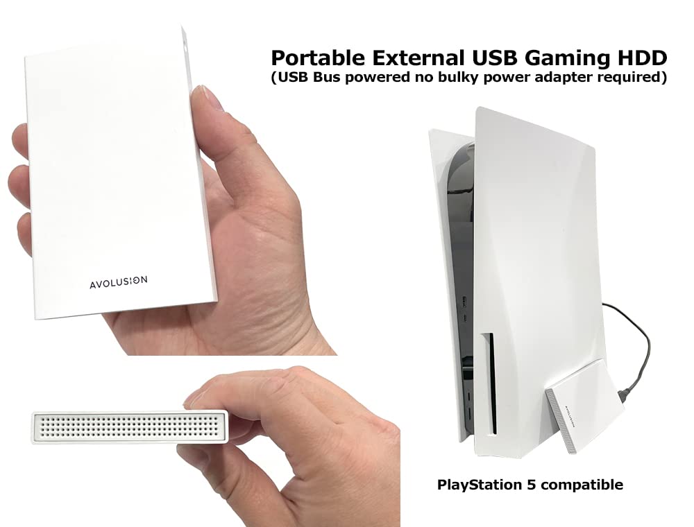 2TB USB 3.0 Portable External Gaming Hard Drive White Y6127