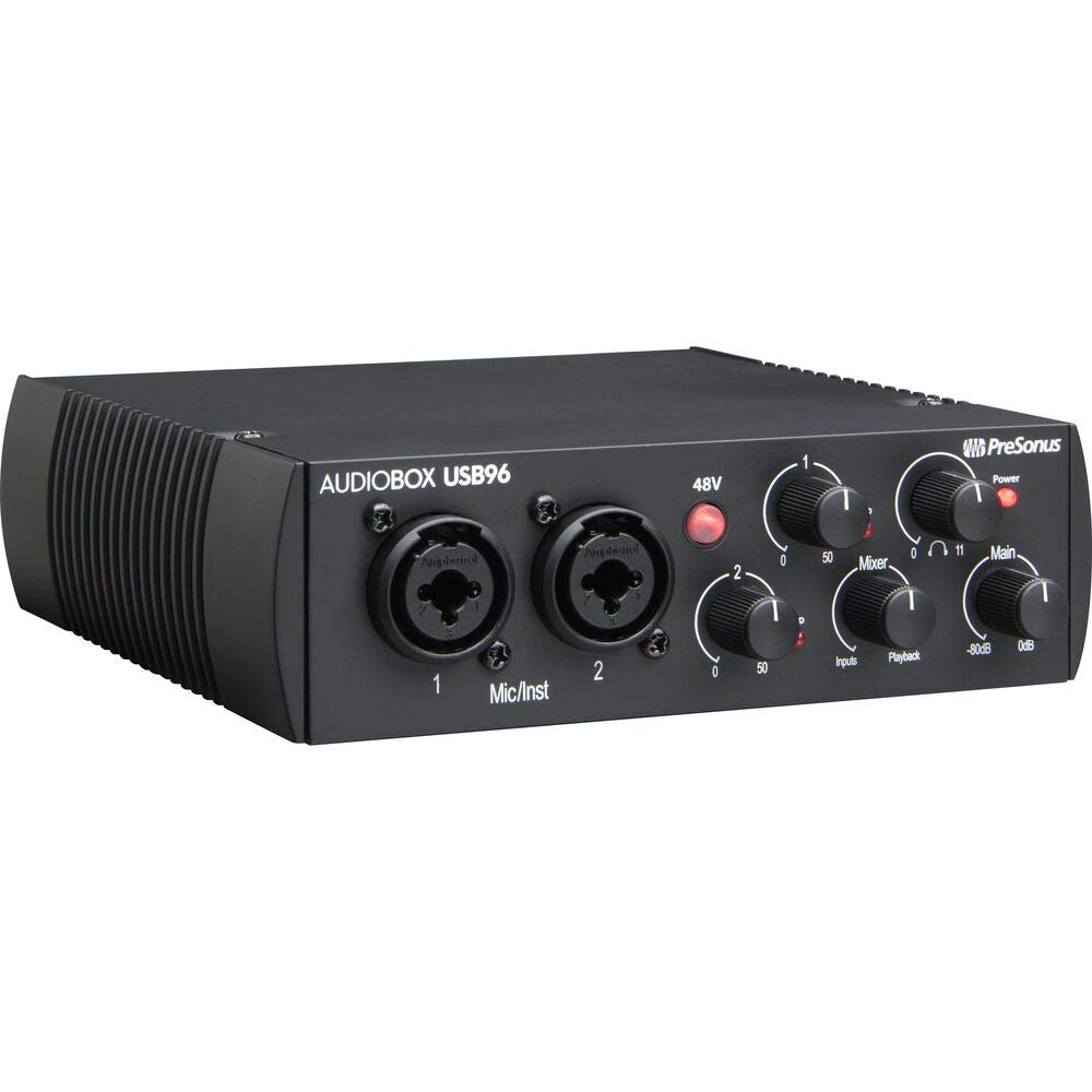 USB Audio MIDI Interface Recording Bundle with Condenser Microphone and Headphones I1093