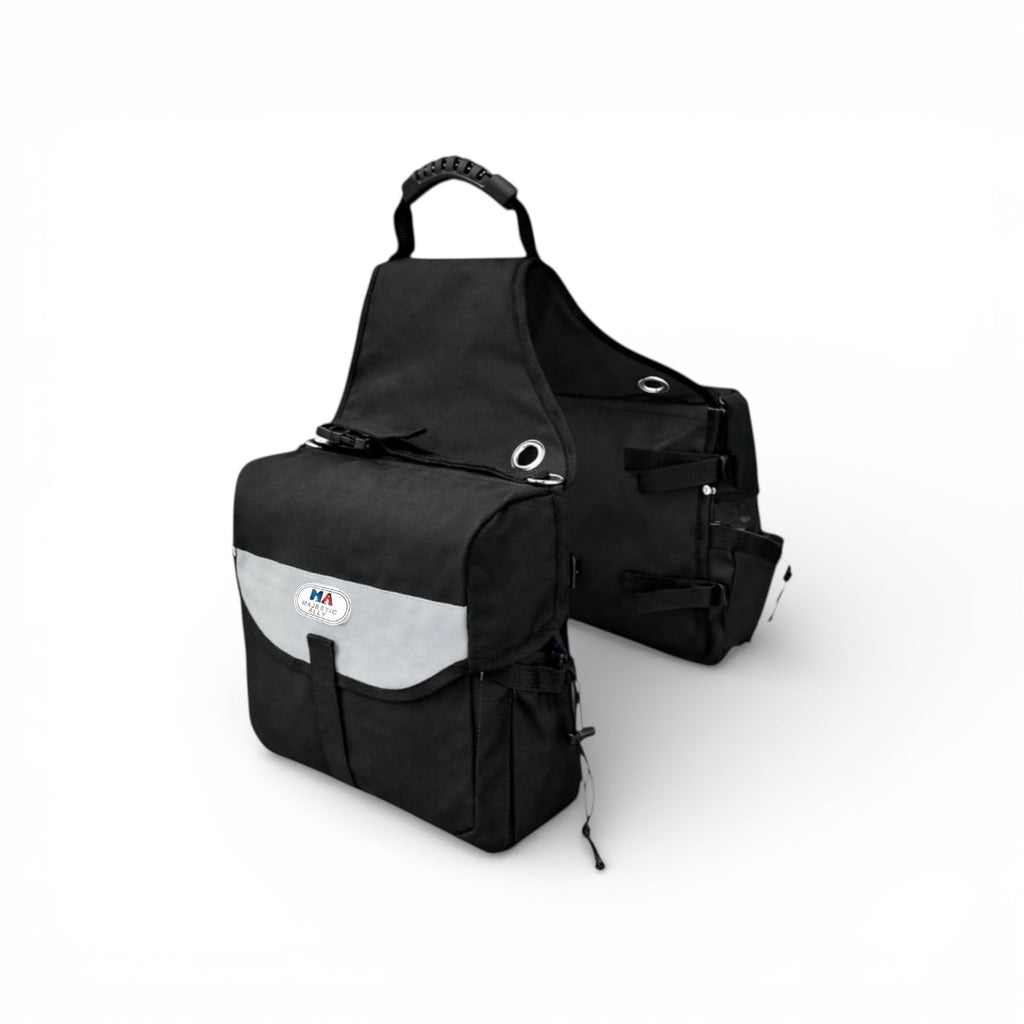 4-Piece Nylon Saddle Bag Set with Horn Bag, Cantle Bag & Pommel Bag I5660