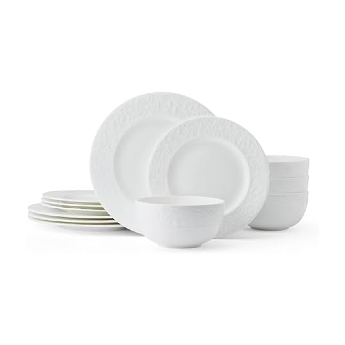 White 12 Piece Bone China Dinnerware Set Z4848