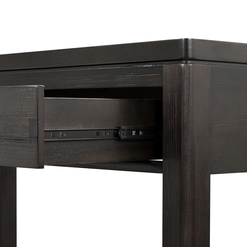 Two-Drawer Console Table with Metal Detailing and Oak Veneer Y197479