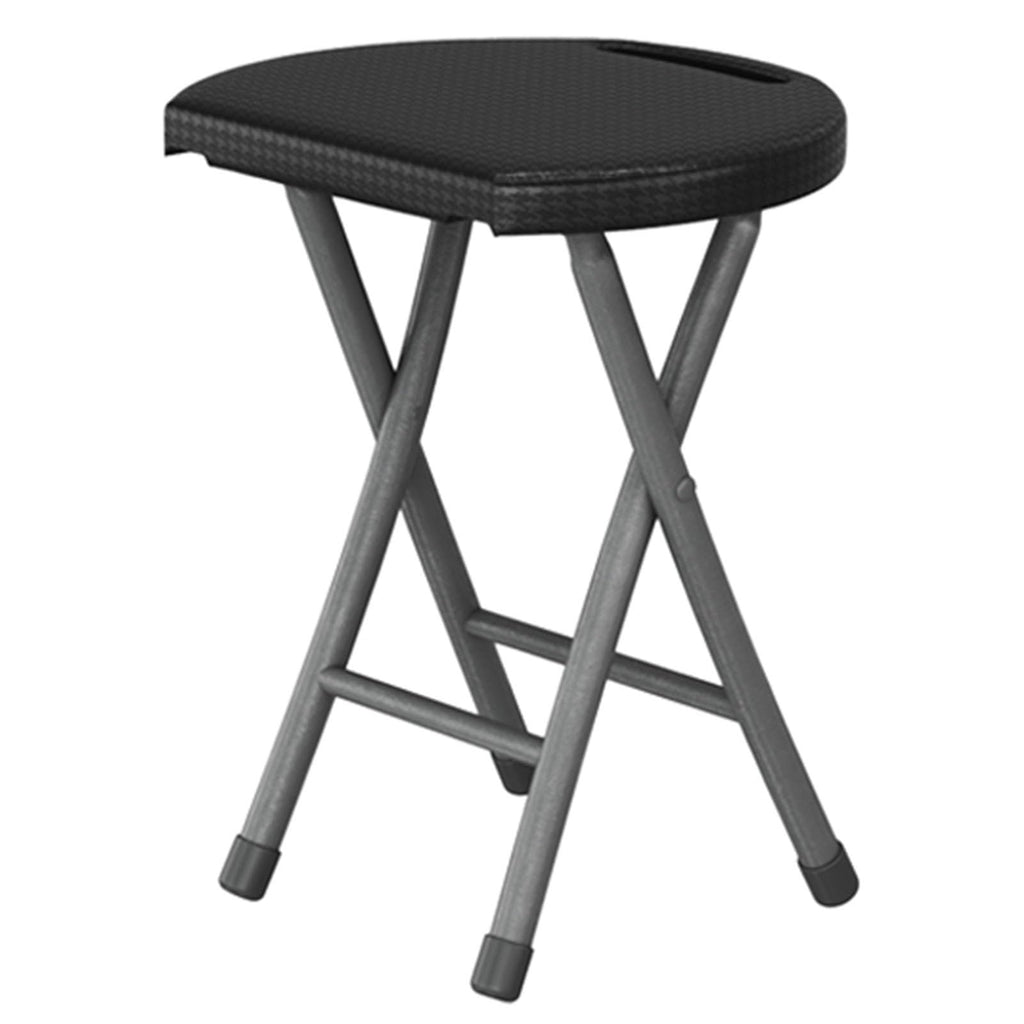 18 Inch Folding Stool 220lbs Capacity Black R3876