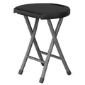 18 Inch Folding Stool 220lbs Capacity Black R3876