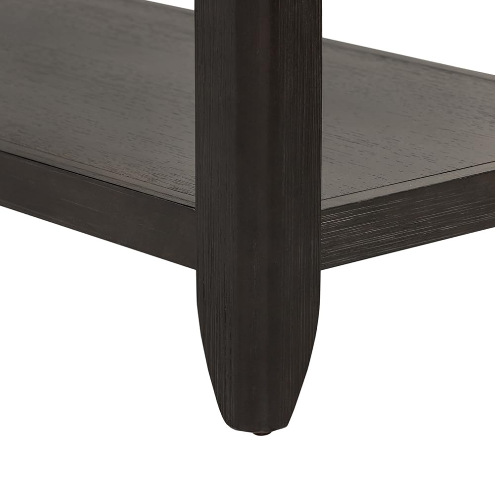 Two-Drawer Console Table with Metal Detailing and Oak Veneer Y197479