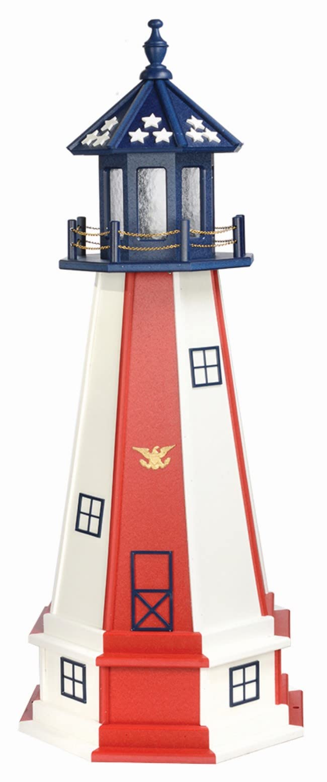 Patriotic Lighthouse with Base F7251