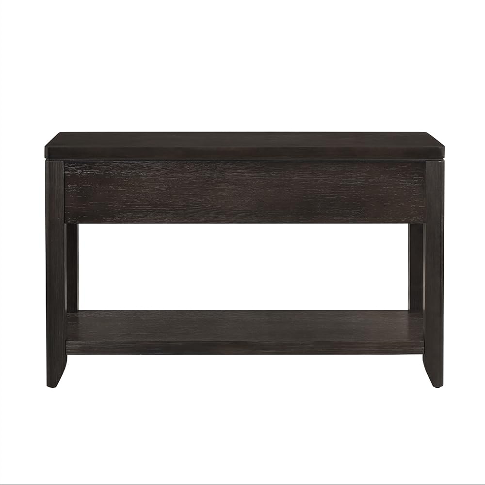 Two-Drawer Console Table with Metal Detailing and Oak Veneer Y197479