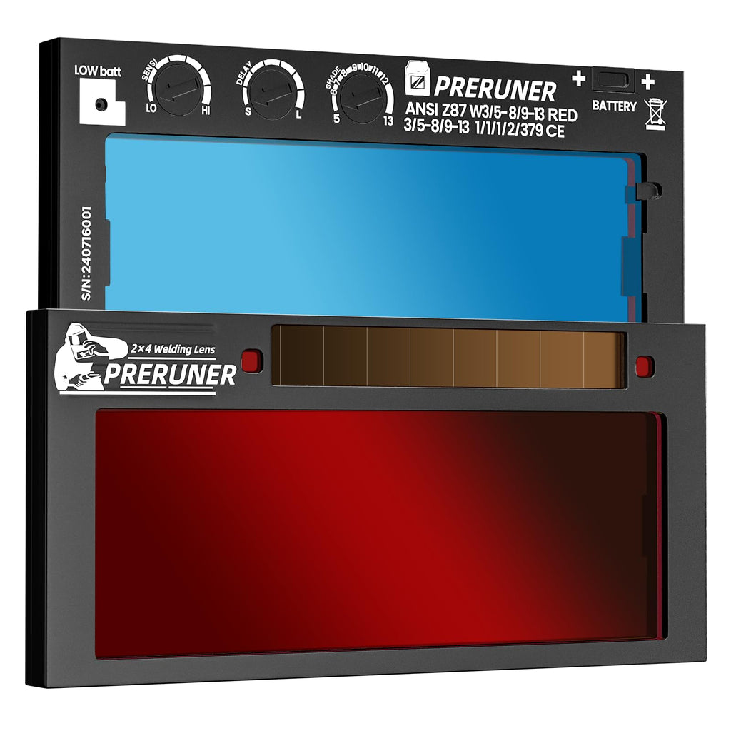 Red Shade 5-13 Auto Darkening Welding Lens 2x4-1/4 W5781