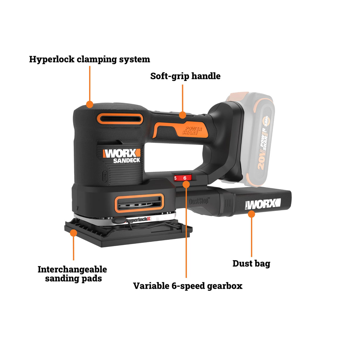 Cordless Multi Sander 20V 5-in-1 K23675