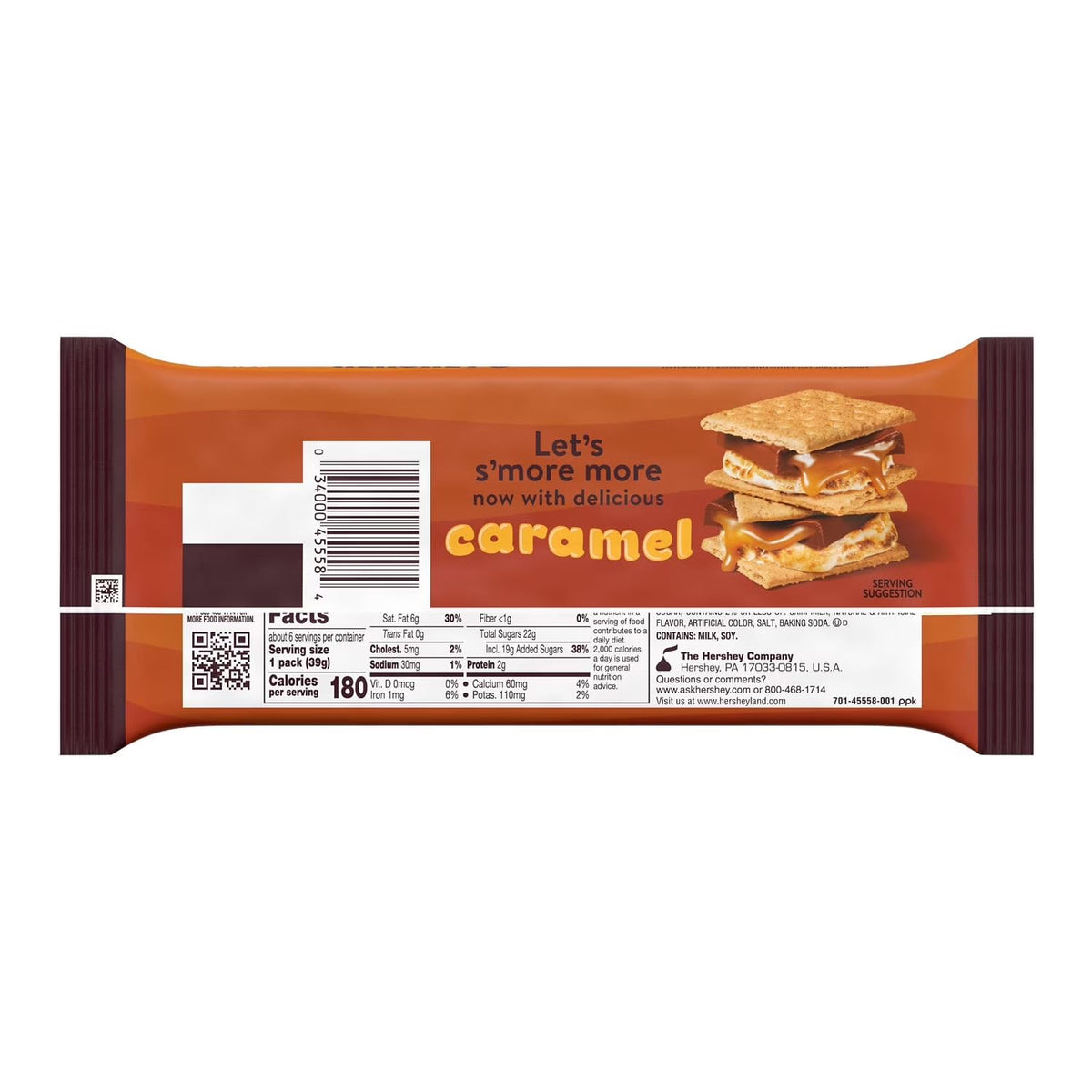 Milk Chocolate with Caramel Candy Bars, 1.4 oz, 6 pack I535