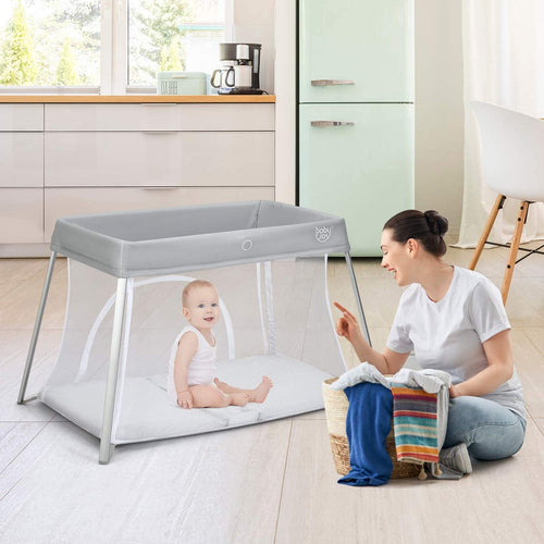 2 in 1 Portable Baby Playard with Mattress and Carry Bag X262683