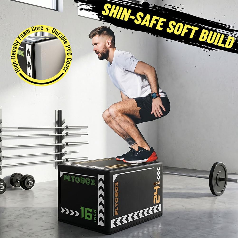 3-in-1 Foam Plyometric Jump Box, 16/20/24 Inch Z46925