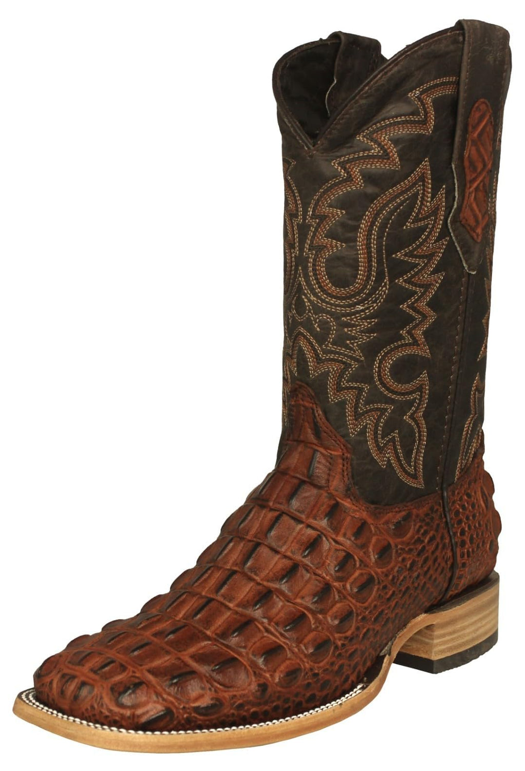 Cognac Leather Cowboy Boots L6116