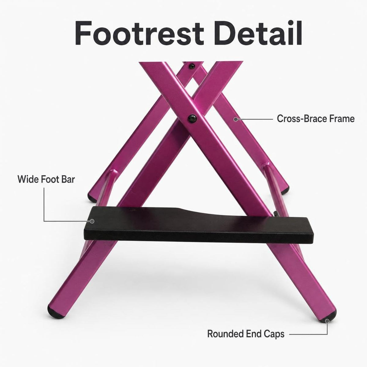Foldable Adjustable Height Director Chair with Headrest N979