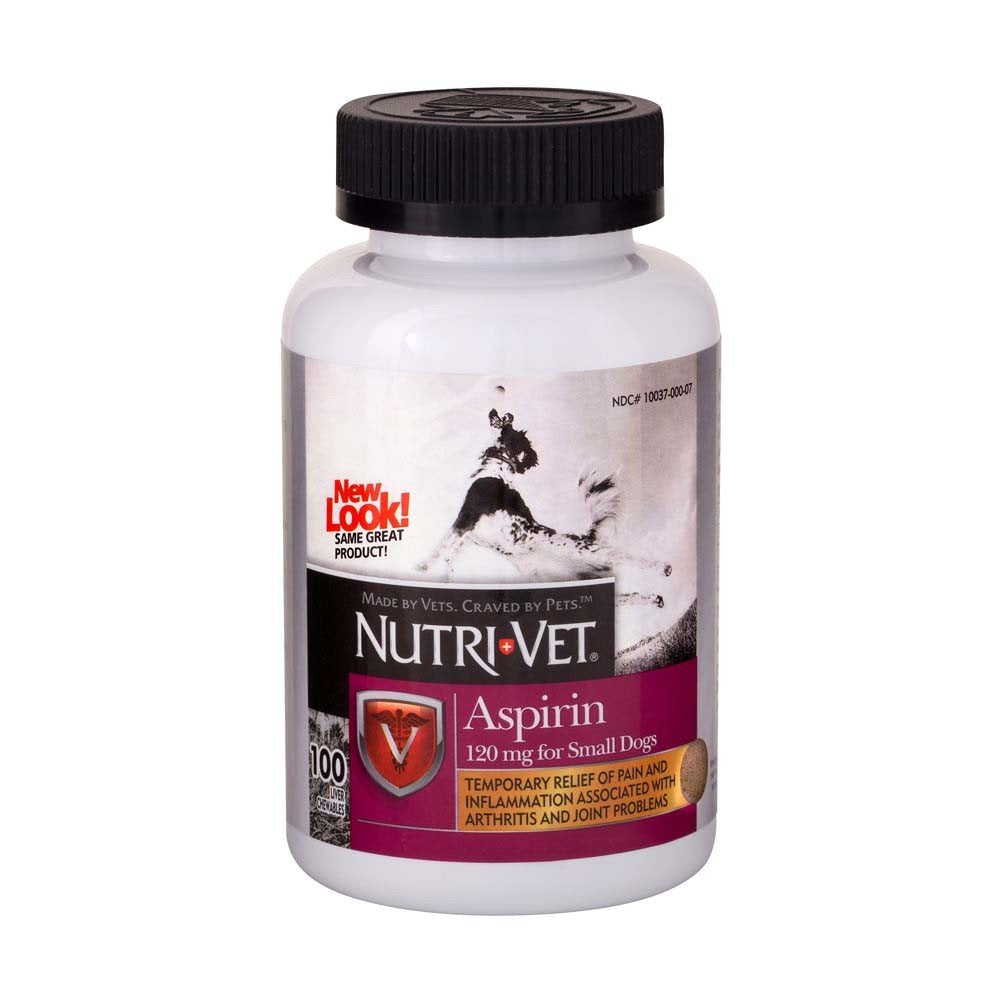 Aspirin 120mg Liver Chewables for Small Dogs 100 count 3 Pack F9919