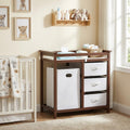 Modern Baby Changing Table with Laundry Hamper & 3 Drawers T943131