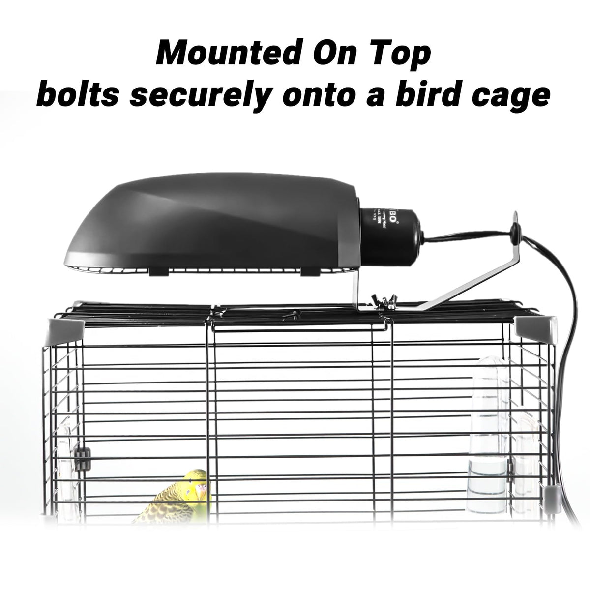 Bird Cage Light Fixture Combo Kit, 2.4% UVB UVA 20W Compact Fluorescent Bulb N45109