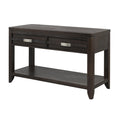 Two-Drawer Console Table with Metal Detailing and Oak Veneer Y197479