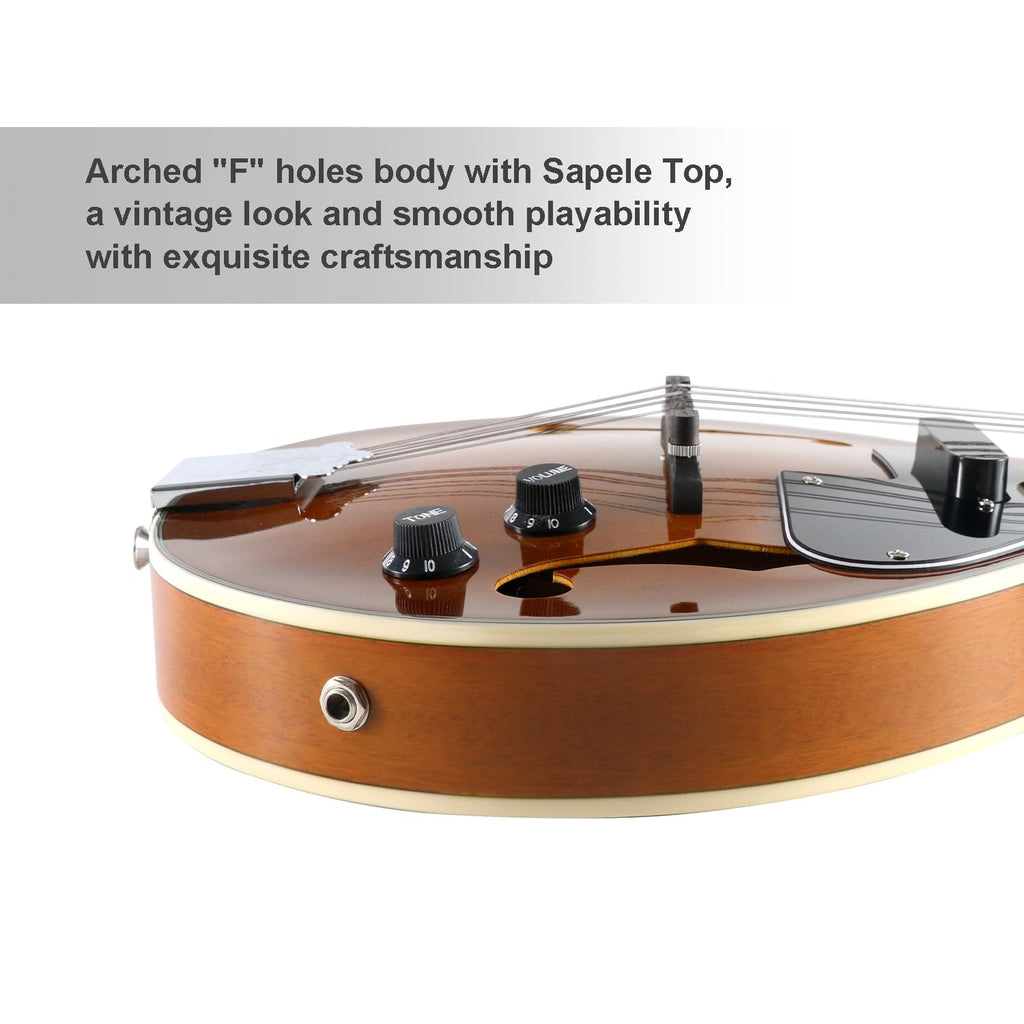 8 String Acoustic-Electric Mandolin Instrument with Pickup H1144