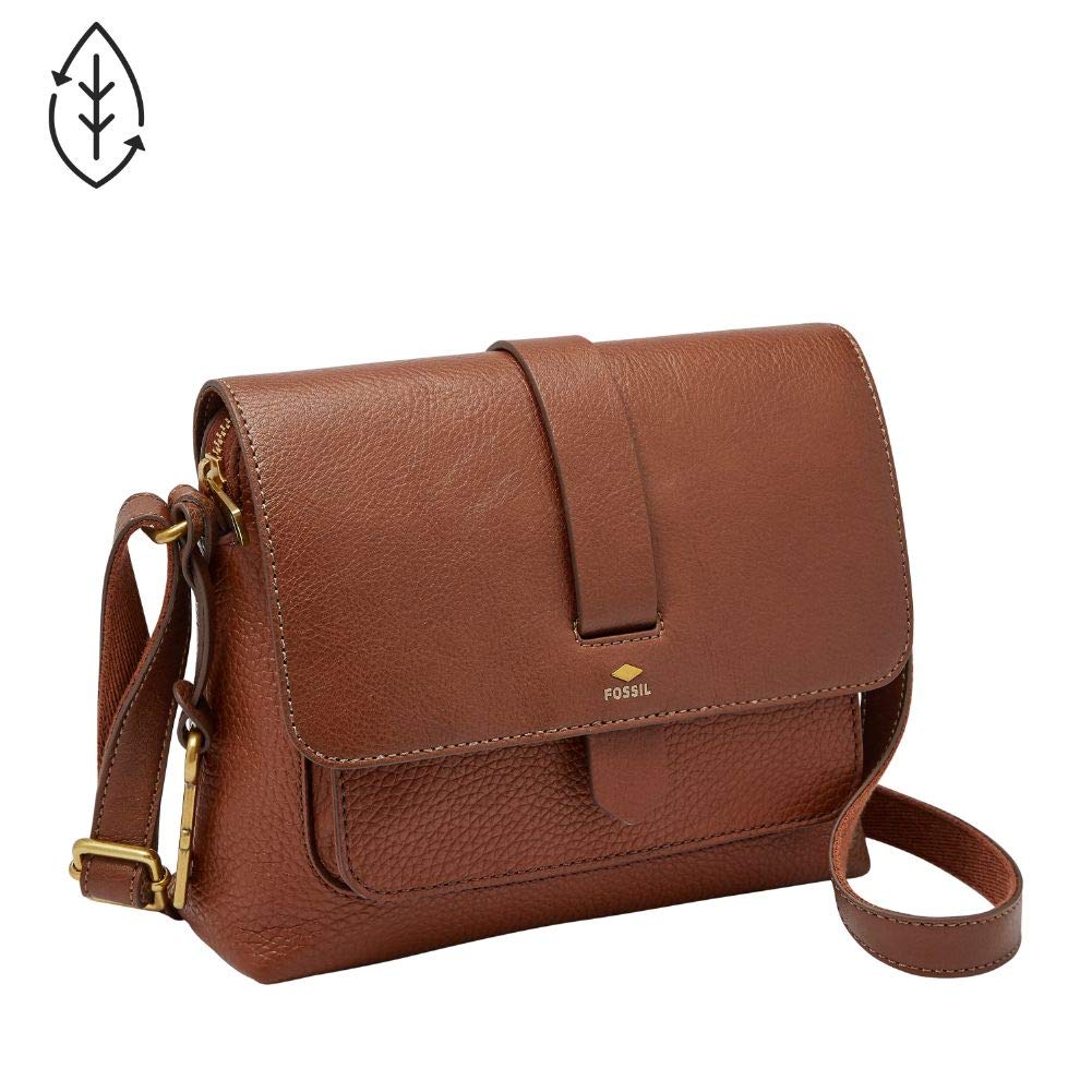 Brown Leather Small Crossbody Handbag J361000