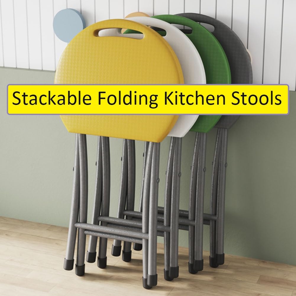 18 Inch Folding Stool 220lbs Capacity Black R3876
