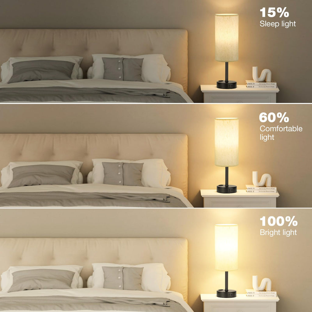 Turquoise Dimmable Touch Bedside Table Lamp H650
