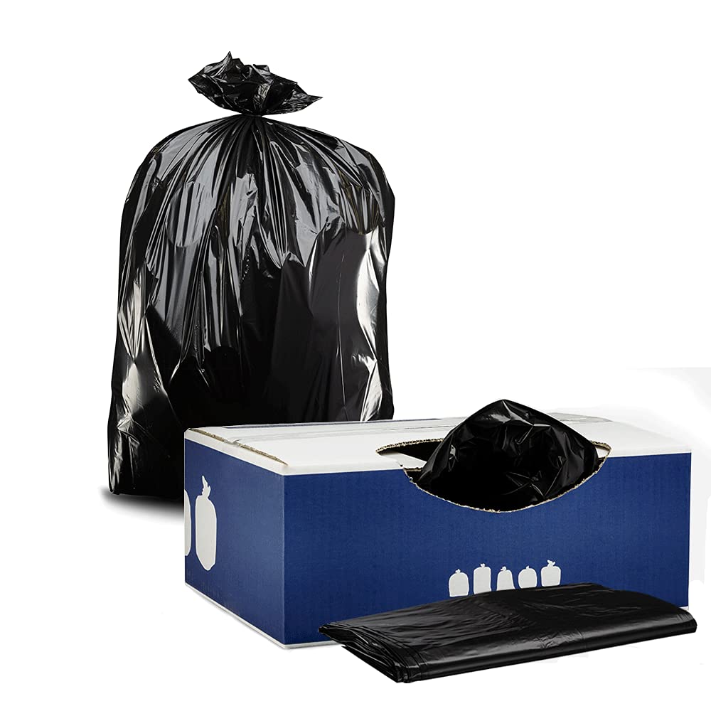 40-45 Gallon Black 2.0 Mil Trash Bags 100 Count R3800