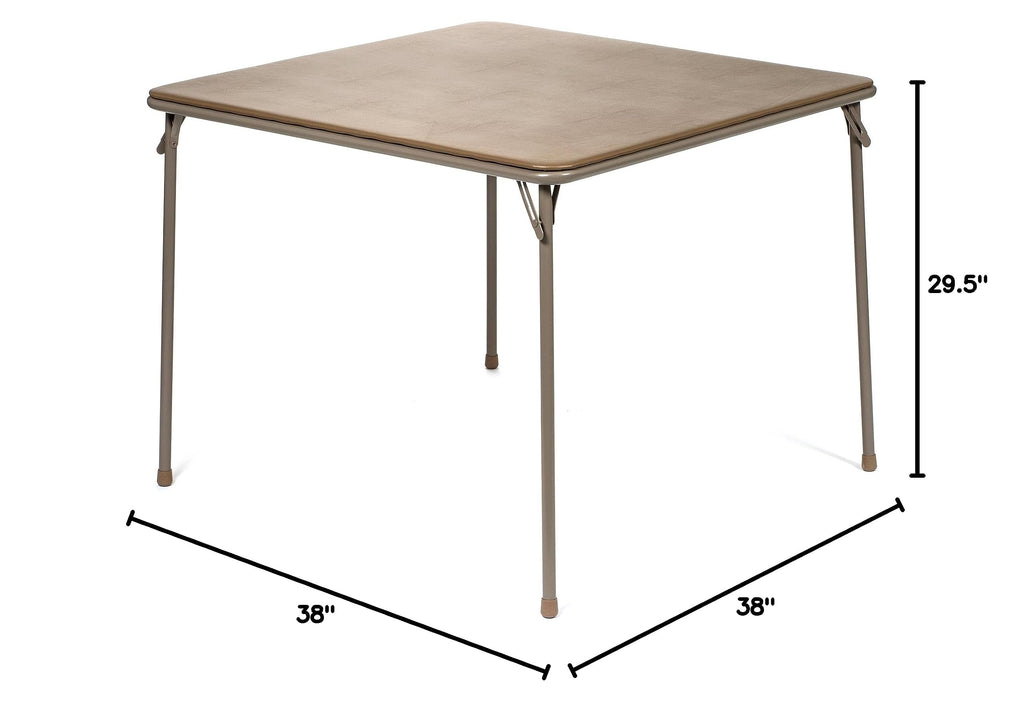 38" Square Folding Card Table, Beige Vinyl K786
