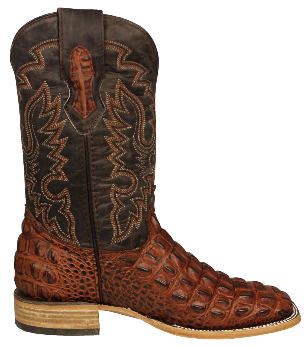 Cognac Leather Cowboy Boots L6116