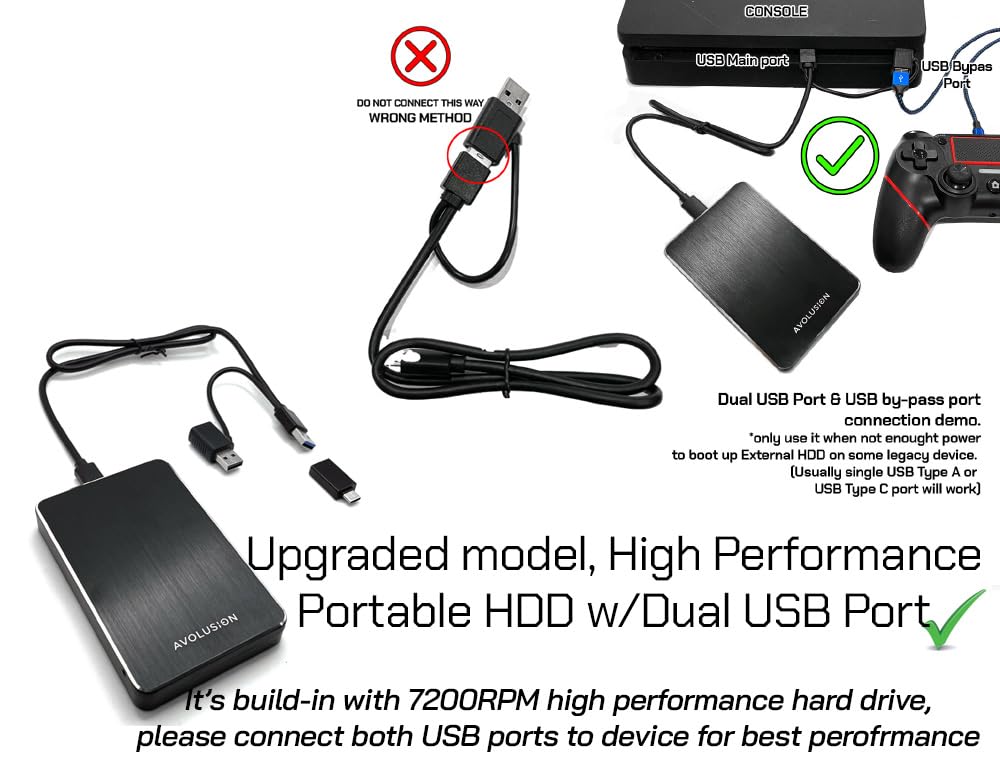 2TB USB 3.0 Portable External Gaming Hard Drive White Y6127