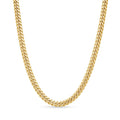 5.5mm Gold Vermeil Sterling Silver Cuban Link Chain Necklace L503