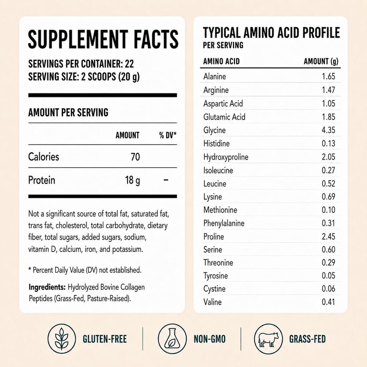 Hydrolyzed Bovine Collagen Peptides Powder, Grass Fed, Unflavored, 16 oz X5671