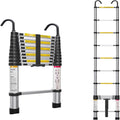 10.5ft Aluminum Telescoping Ladder 330 lbs Capacity M157