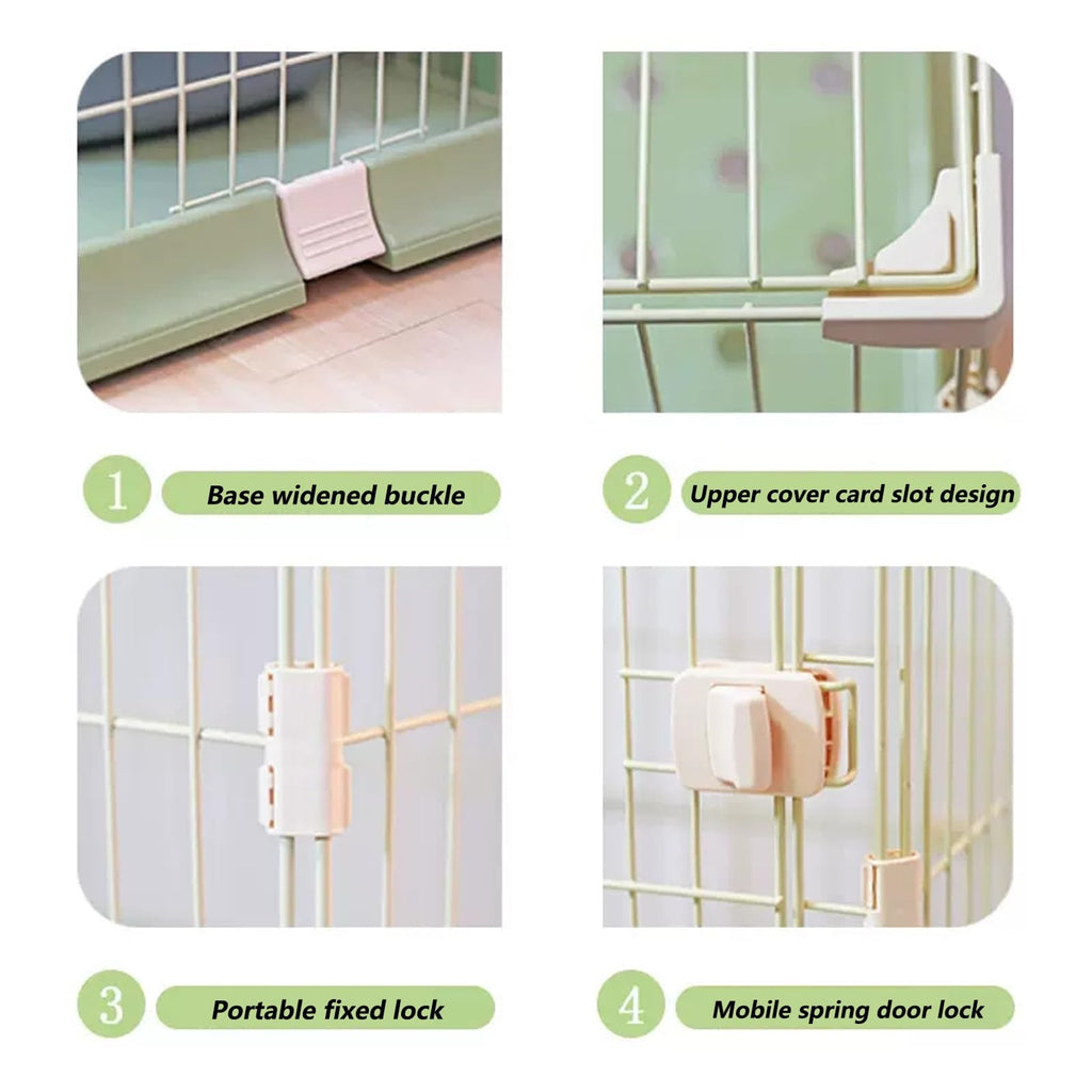 3/4-Tier Wire Cat Cage Playpen Kennel with Hammock H107