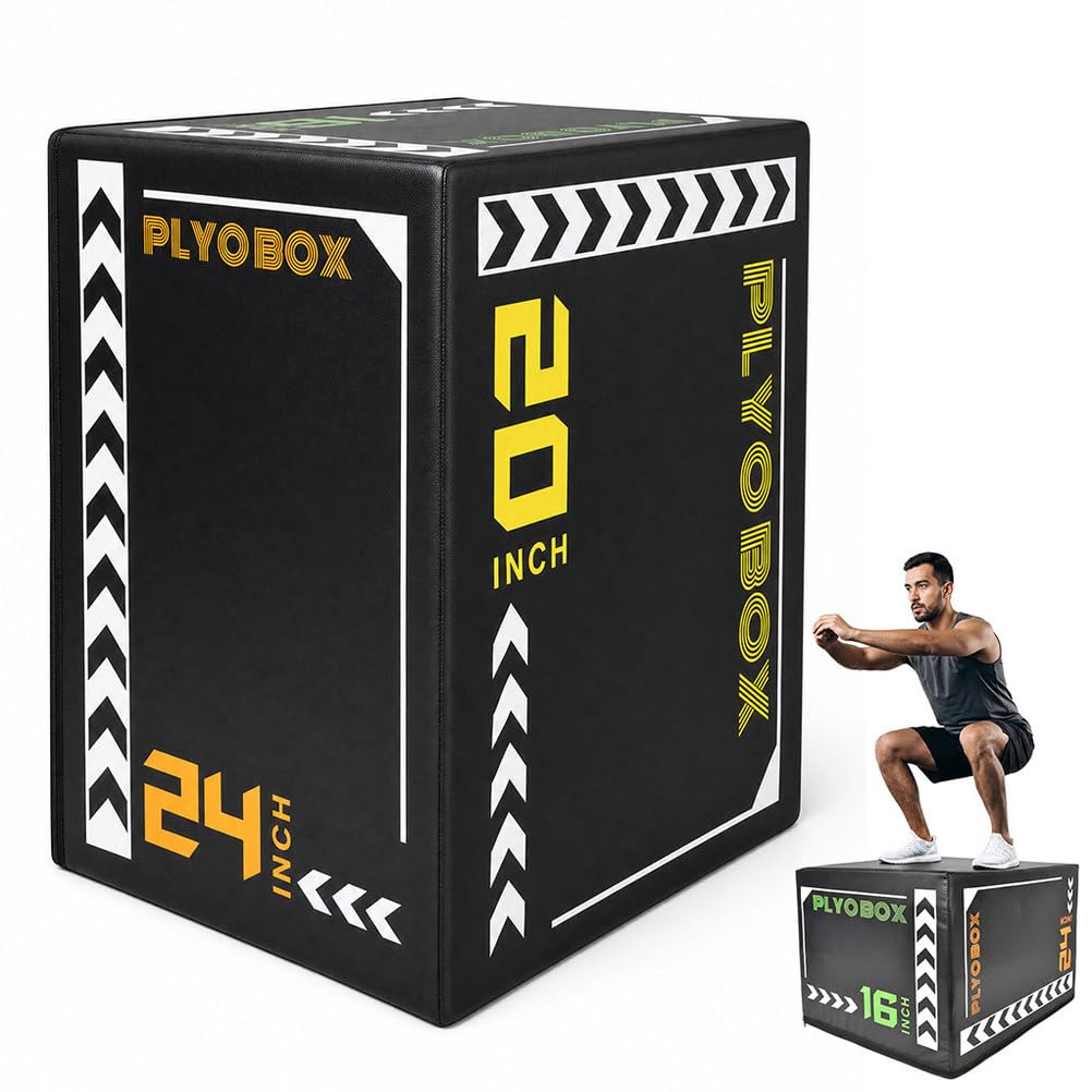 3-in-1 Foam Plyometric Jump Box, 16/20/24 Inch Z46925