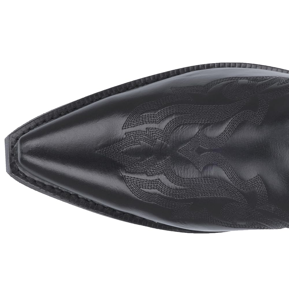 Black Mid Calf Pull On Boots K127199