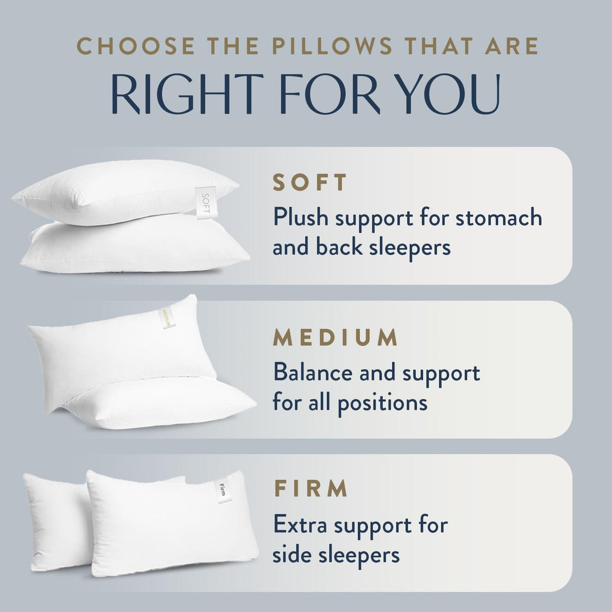 100% Cotton King Size Bed Pillows Set of 2 K316