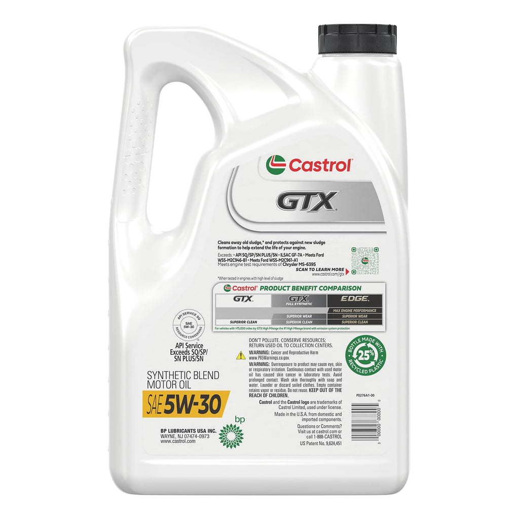 5W-30 Synthetic Blend Motor Oil, 5 Quarts S316439