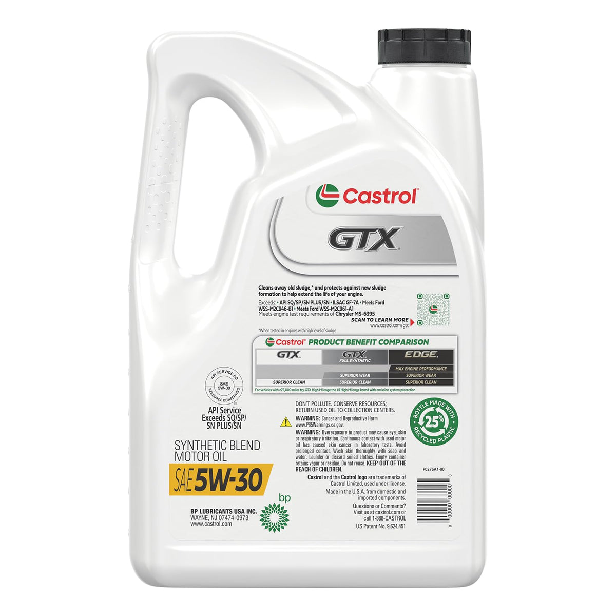 5W-30 Synthetic Blend Motor Oil, 5 Quarts S316439