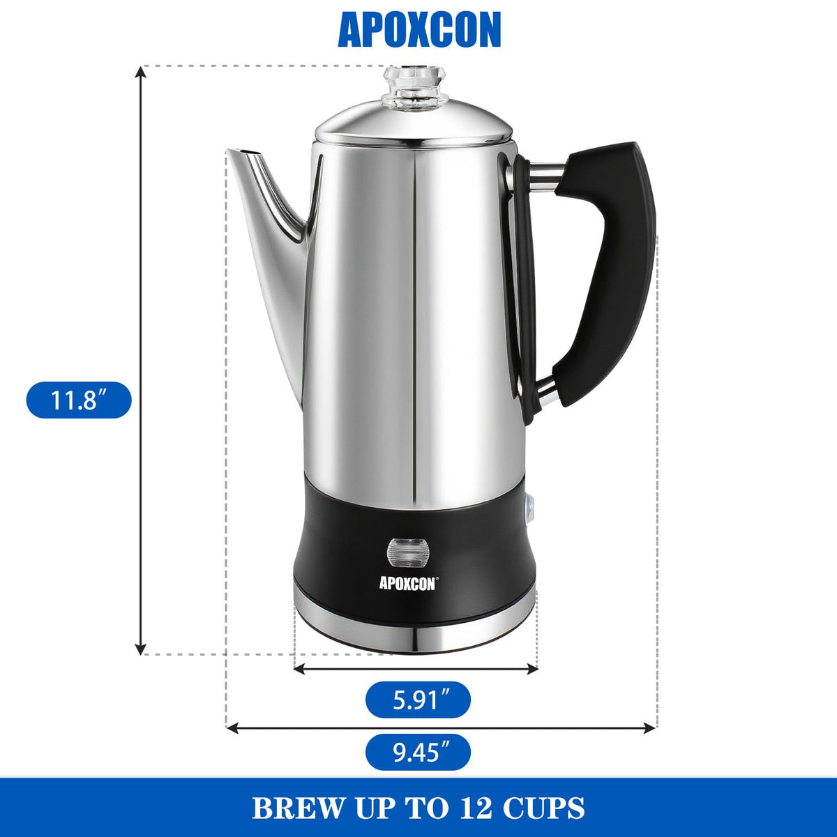 Electric Stainless Steel Coffee Percolator 12 Cup K63701