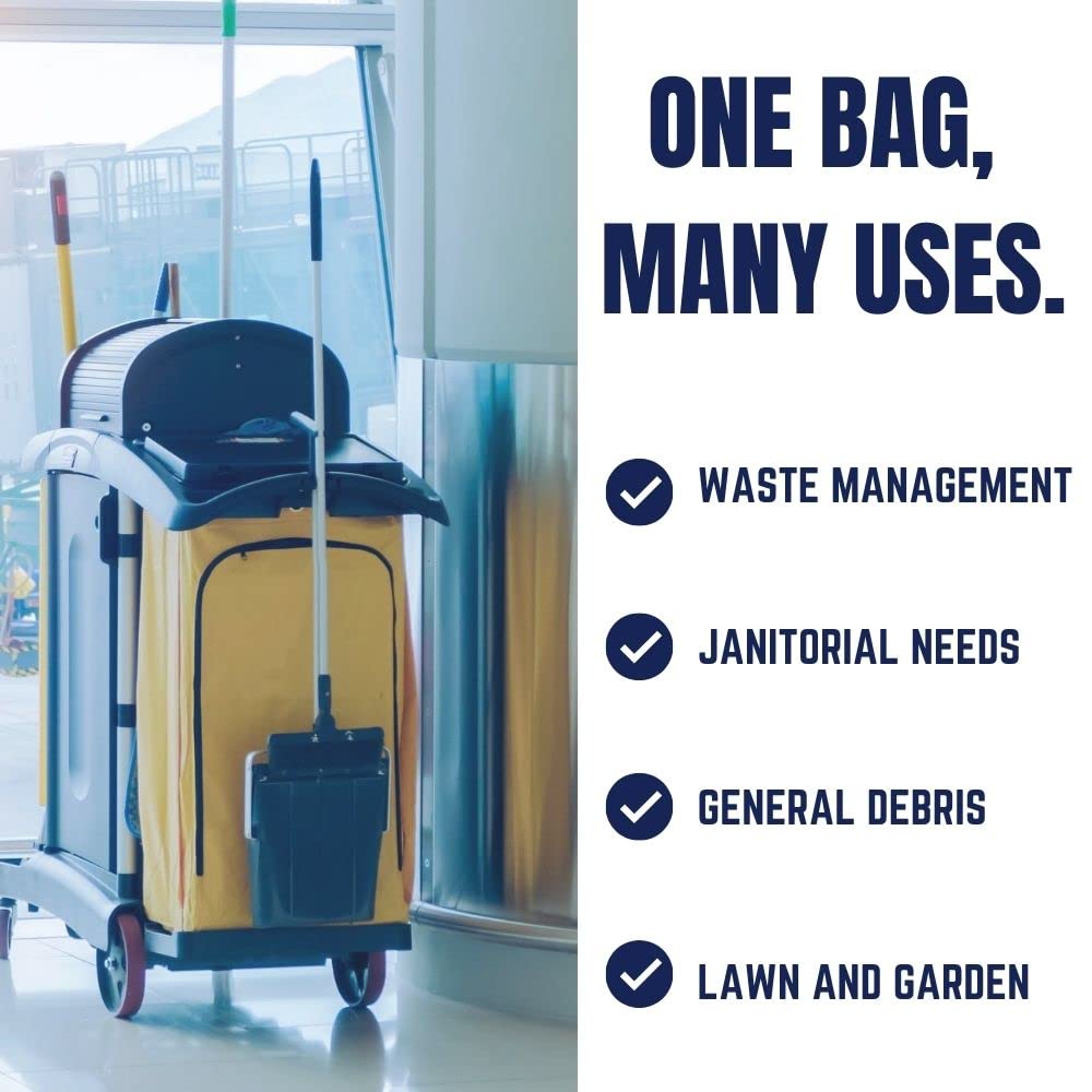 40-45 Gallon Black 2.0 Mil Trash Bags 100 Count R3800