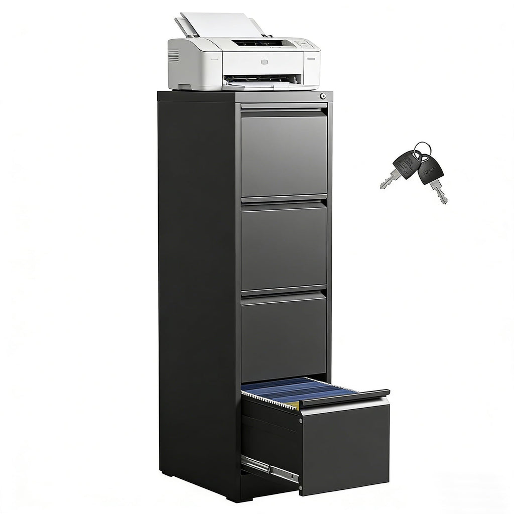 4 Drawer Metal File Cabinet with Lock K563