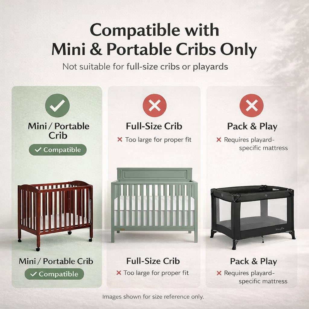 2-in-1 Dual-Sided Mini Crib Mattress S4824