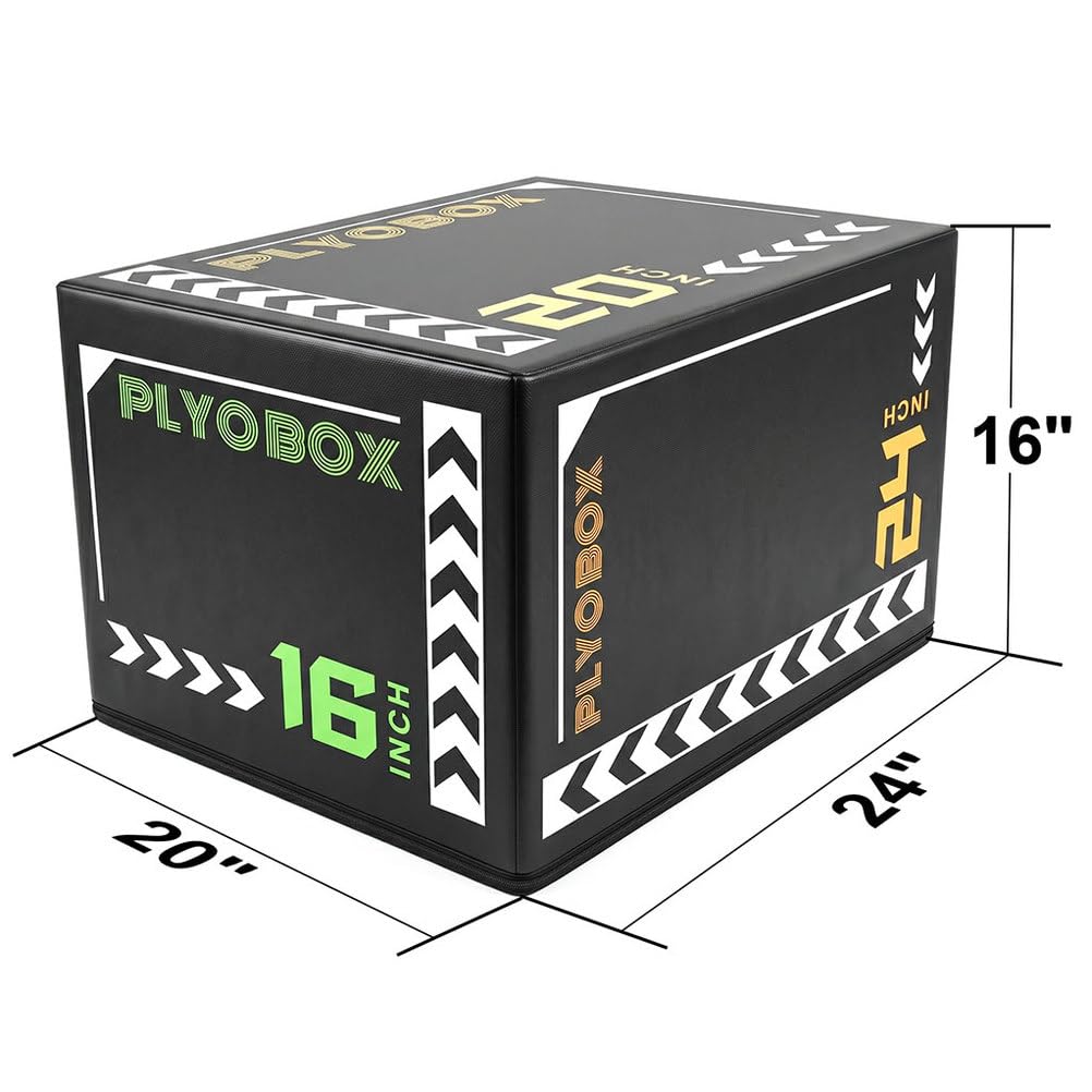 3-in-1 Foam Plyometric Jump Box, 16/20/24 Inch Z46925