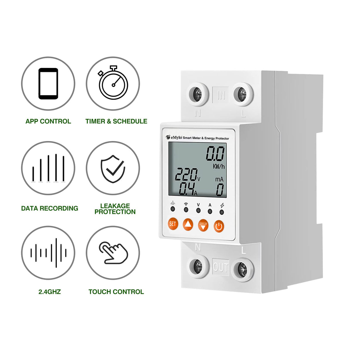 Single-Phase AC 63A 80-400V Smart Watt Meter B8479
