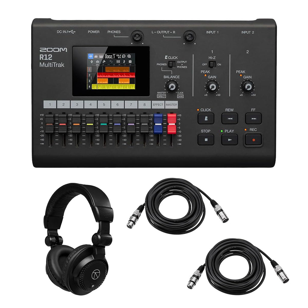 Portable Digital Recorder and Control Surface with Studio Monitor Headphones V428